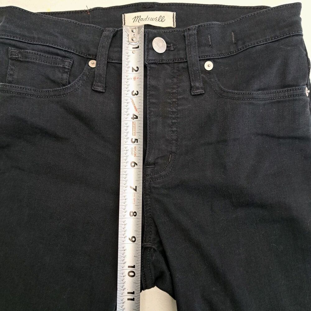 Madewell Jeans Women's 25 Black 9" High Rise Skinny Denim - Picture 8 of 9